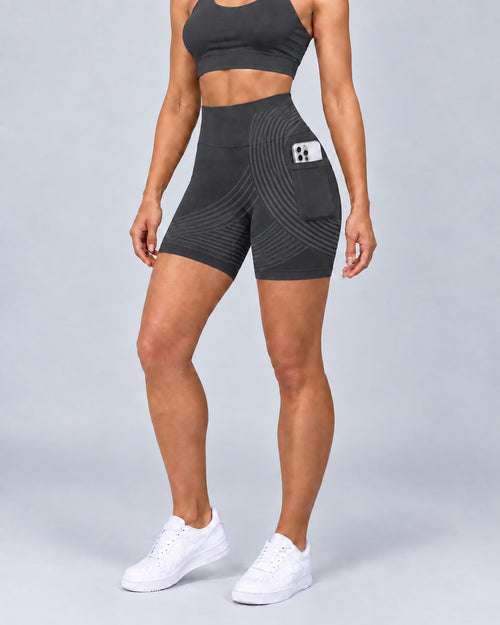 Short 3D Cellulift avec poche téléphone, coloris anthracite