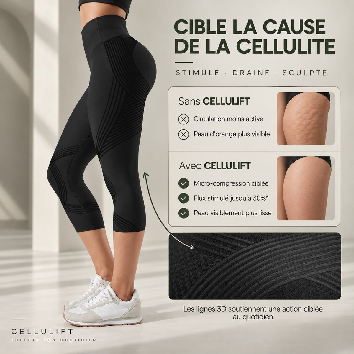 Cellulift — Legging 3/4 3D